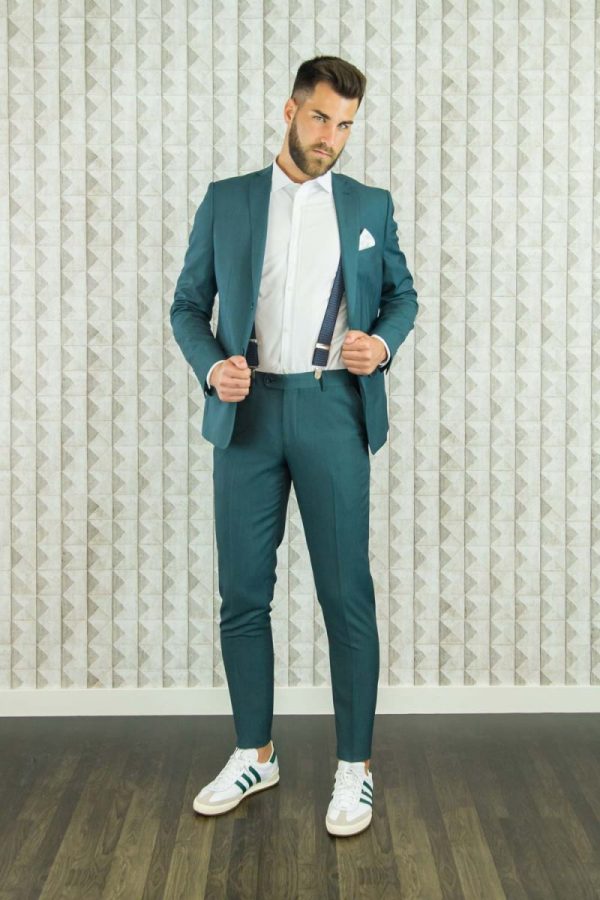 Traje hombre verde - Boutique Felicidad