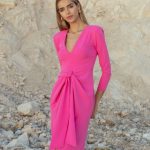 Vestido corto de invitada Cayro 51026 color rosa